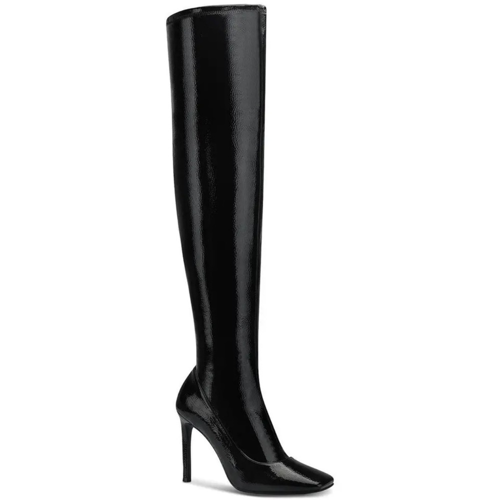 INC Womens Black Sole Cushioned Keenah Square Toe Stiletto Zip-Up Boots size 9M
